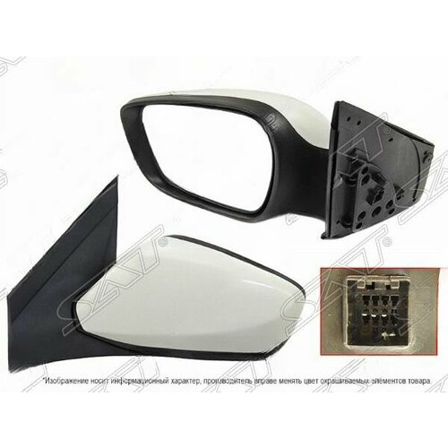 Зеркало заднего вида левое без повторителя указателя поворота для Hyundai Solaris 2010- 5 контактов арт 876104L030 бренд MOBIS 20425₽