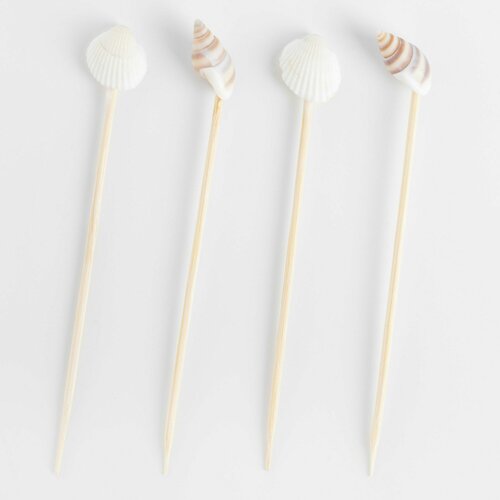 Шпажка для канапе 9 см 20 шт бамбук Ракушки Elegant details 249₽