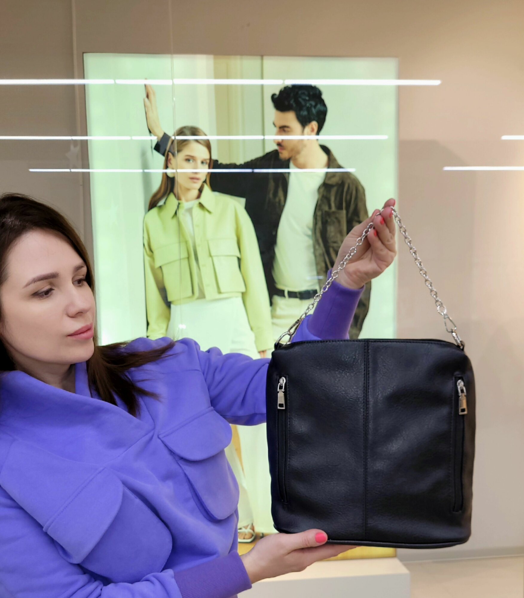 Сумка тоут КожаноFF, фактура гладкая, черный — фото 1