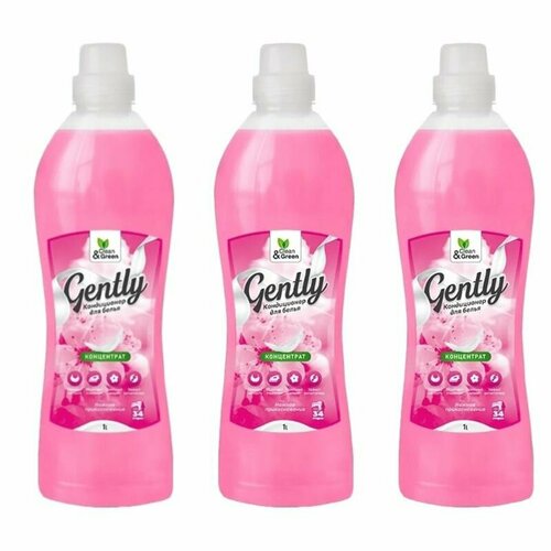 CleanGreen Кондиционер для белья Gently Нежное прикосновение 1000 мл 3шт 1029₽