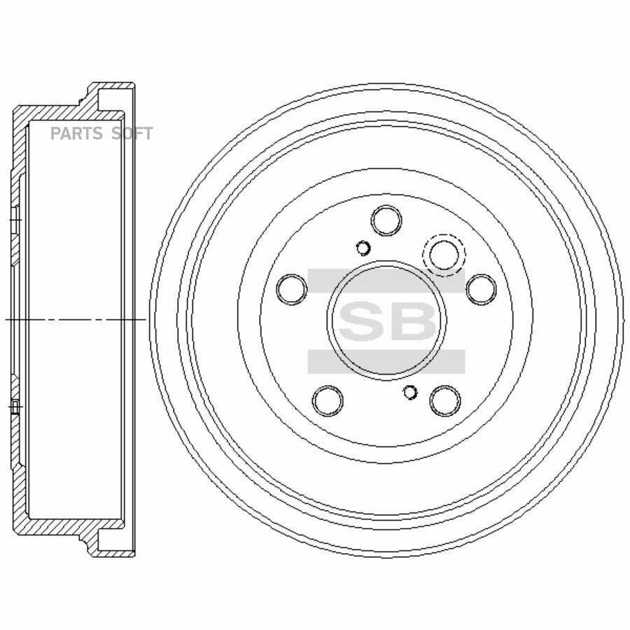 SANGSIN BRAKE Барабан тормозной TOYOTA CAMRY -94