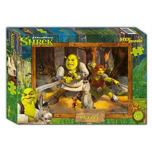 Детский пазл Shrek / Шрек, игра-головоломка паззл для детей, Step Puzzle, 260 деталей мозаики детский пазл shrek шрек игра головоломка паззл для детей step puzzle 60 деталей мозаики