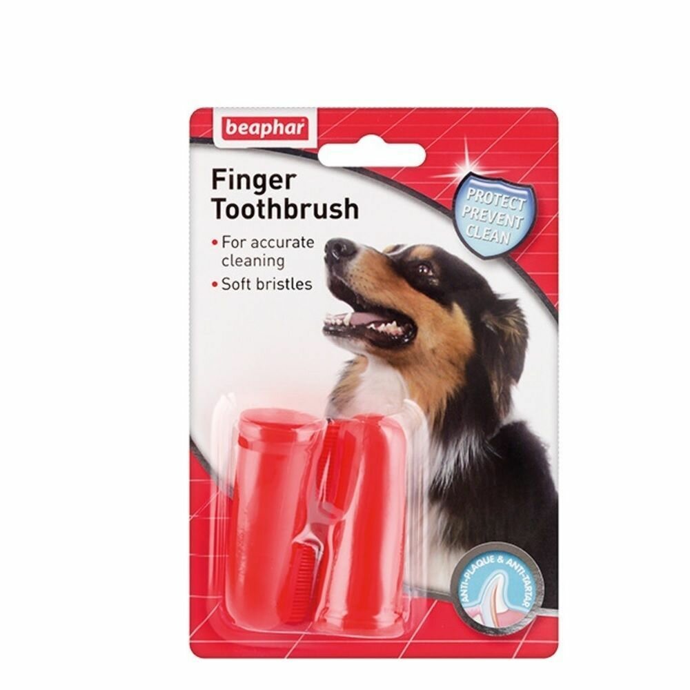 Зубная щетка д/кошек и собак на палец Finger Toothbrush, 2шт. Beaphar