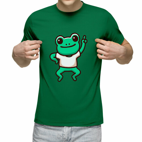 Футболка Us Basic, размер 2XL, зеленый мужская футболка лягушка милая s черный
