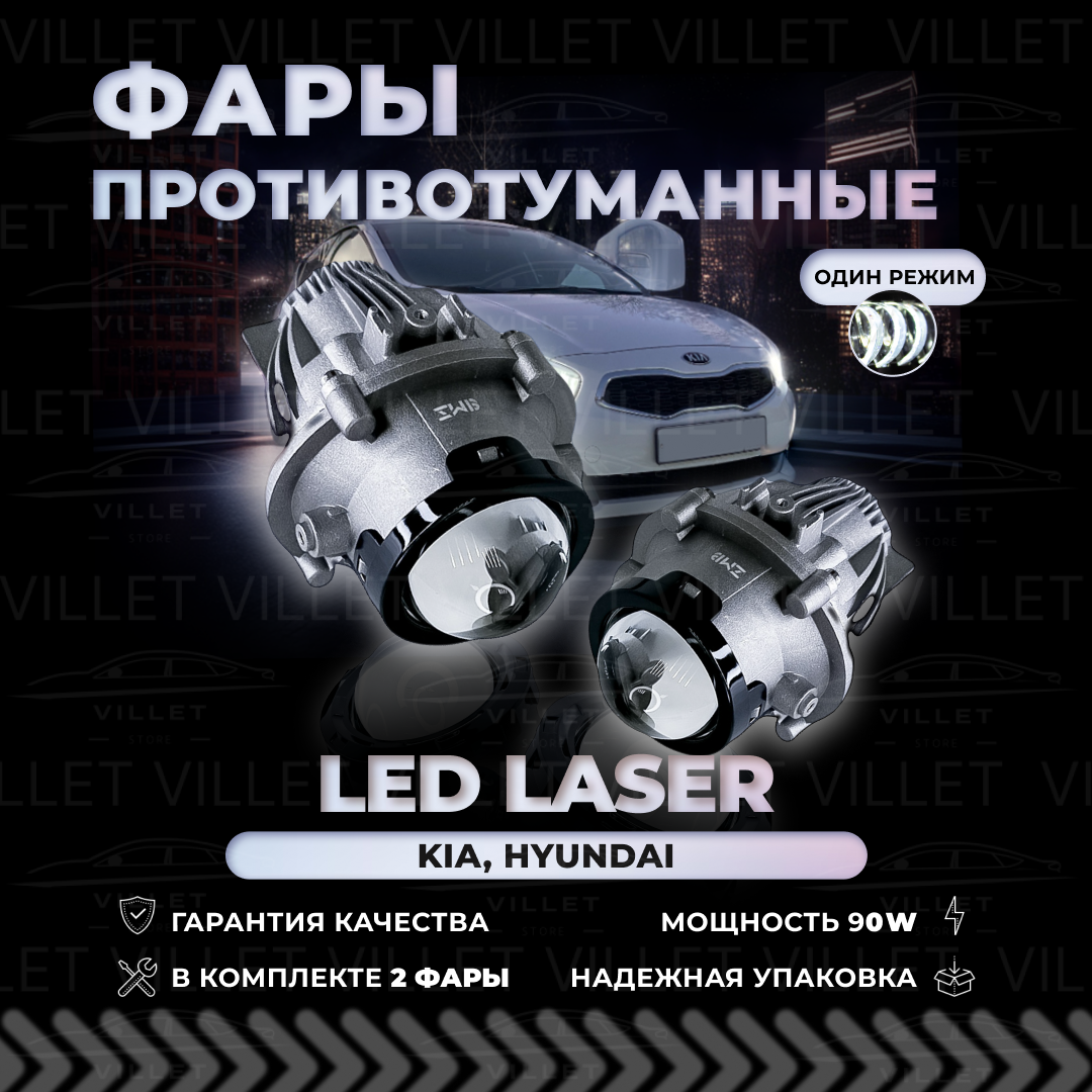 Противотуманные фары BI-LED ПТФ фары туманки Kia Ceed Kia Cerato Kia Solaris птф Kia Rio Kia Sorento Kia Sportage