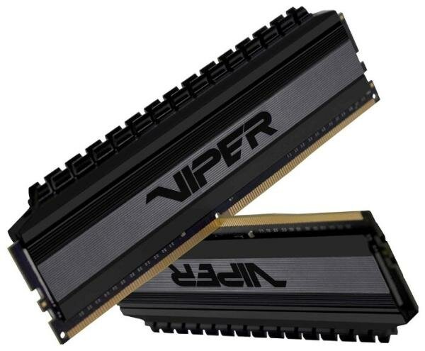 Оперативная память для компьютера 8Gb (2x4Gb) PC4-24000 3000MHz DDR4 DIMM CL16 Patriot Viper 4 Blackout PVB48G300C6K
