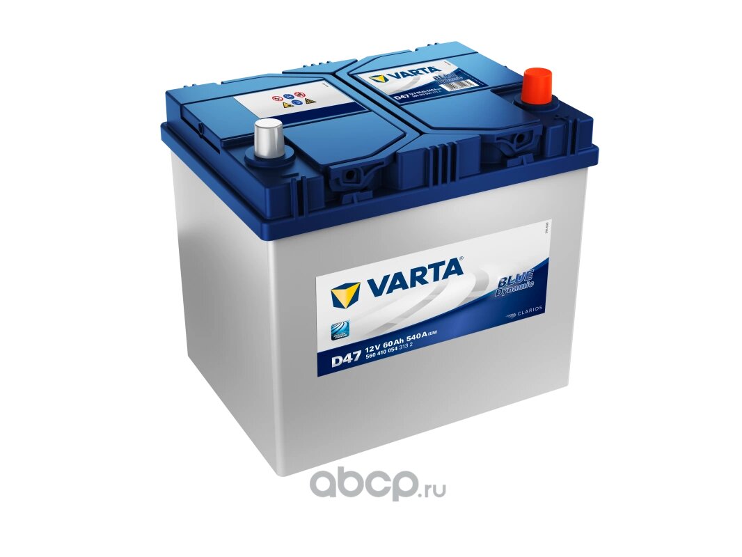 Аккумулятор VARTA Blue Dynamic 60 А/ч обратная R+ D47 232x173x225 EN540 А Varta 560410054
