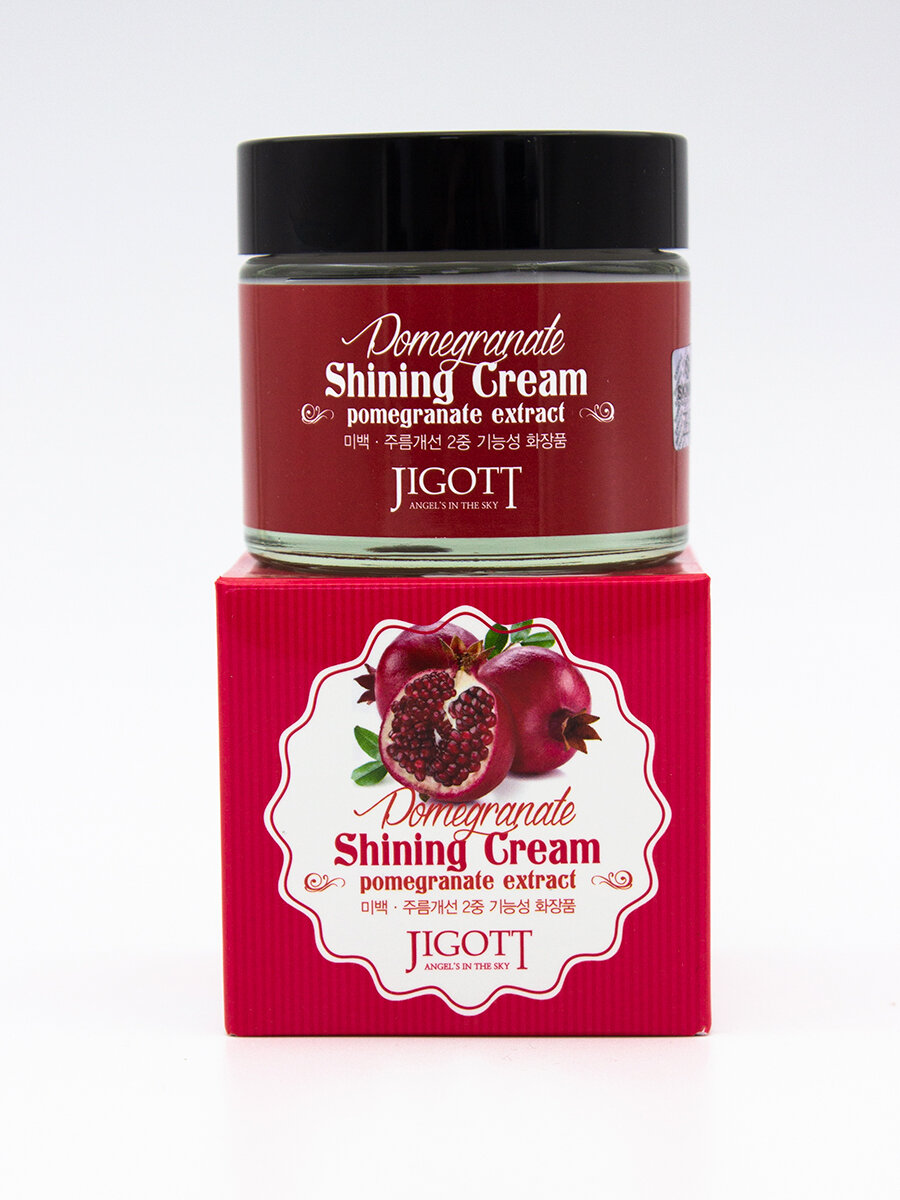 Jigott Pomegranate Shining Cream Крем для лица сияющий с экстрактом граната улучшает эластичность и упругость кожи, 70 мл