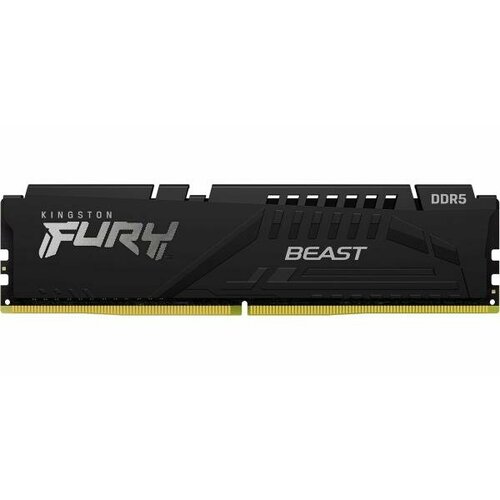 Оперативная память для компьютера 8Gb (1x8Gb) PC5-41600 5200MHz DDR5 DIMM Unbuffered CL40 Kingston Fury Beast KF552C40BB-8 оперативная память для компьютера kingston fury beast dimm 16gb ddr5 5200mhz kf552c40bb 16