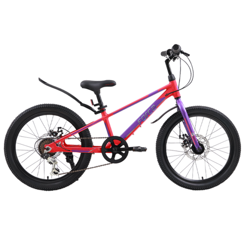 Детский велосипед TechTeam Forca 20 (2024), красный (NN012564) велосипед techteam level 20 фисташковый