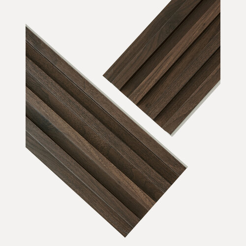 Изображение товара Комплект 20 шт. Реечные панели ПВХ LAKO DECOR "Орех тёмный" 1000*160*23мм, 3,2м2