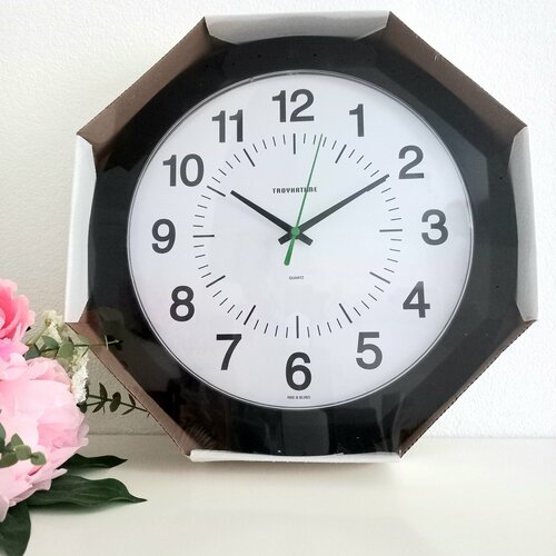 Часы настенные круглые черные 305 см бесшумные часы в детскую часы в гостинную 890₽