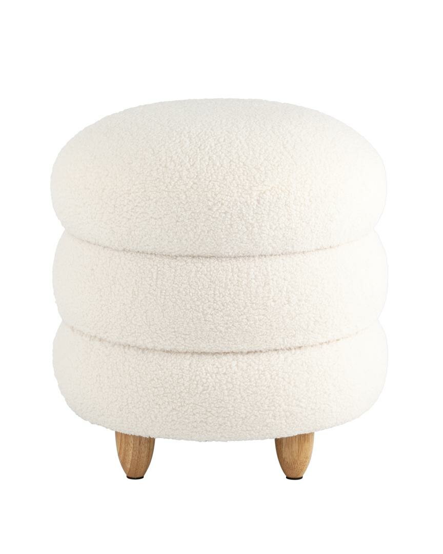 фото Пуф Stool Group Пуф с ящиком Винни L тедди белый арт. УТ000036429