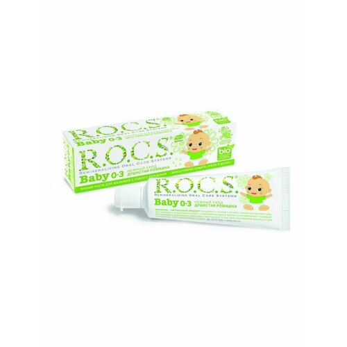 ROCS BABY PRO Зубная паста для малышей rocs baby зубная паста для малышей душистая ромашка 45 гр 2 штуки в упаковке