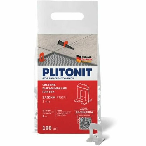 Зажим Plitonit SVP-PROFI, 1 мм (100 шт.) зажим svp profi mini 1 мм 100 шт