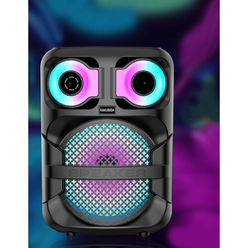 Портативная беспроводная колонка Bluetooth колонка светомузыка караоке LED подсветка KK-8101 черный 400000₽