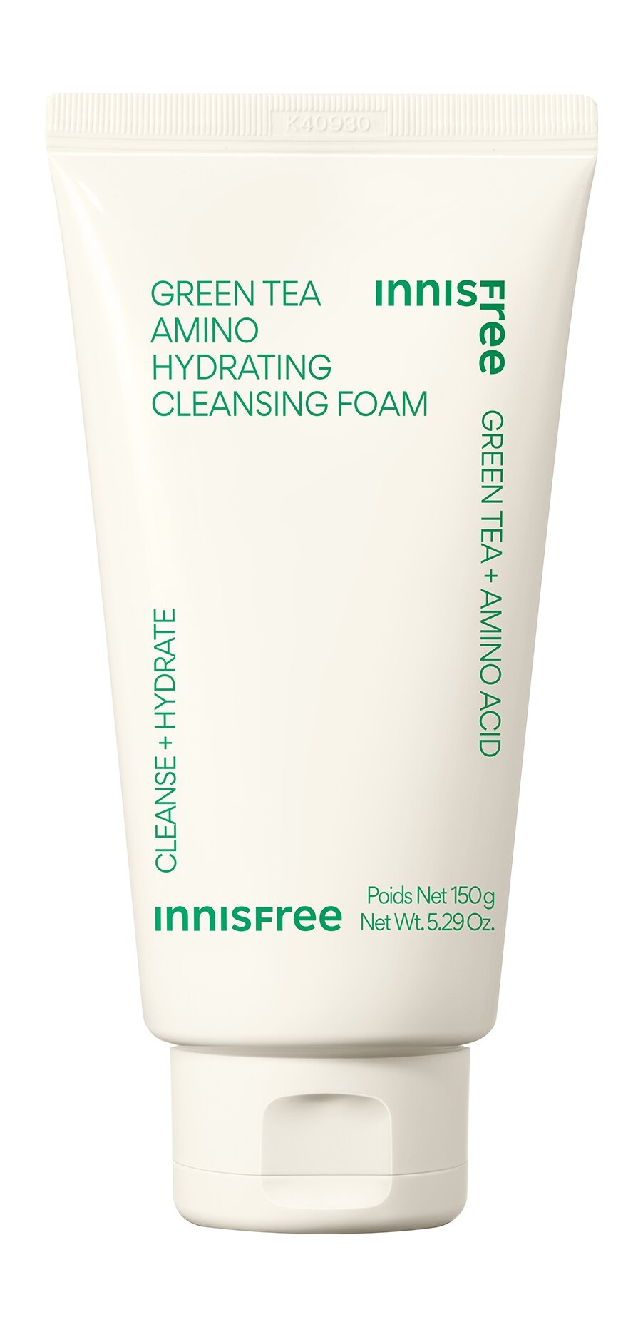 INNISFREE Пенка для лица с зеленым чаем и аминокислотами увлажняющая очищающая, 150 г