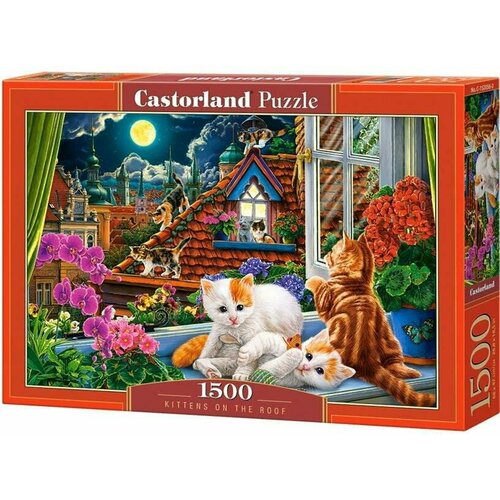 Пазл Castorland Котята на крыше, 1500 элементов пазл castorland 1500 деталей тигр castorland