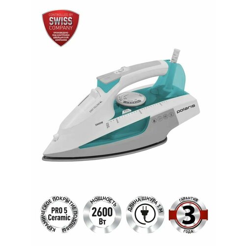 Утюг Polaris PIR 2695AK 2600Вт белыйбирюзовый 699000₽