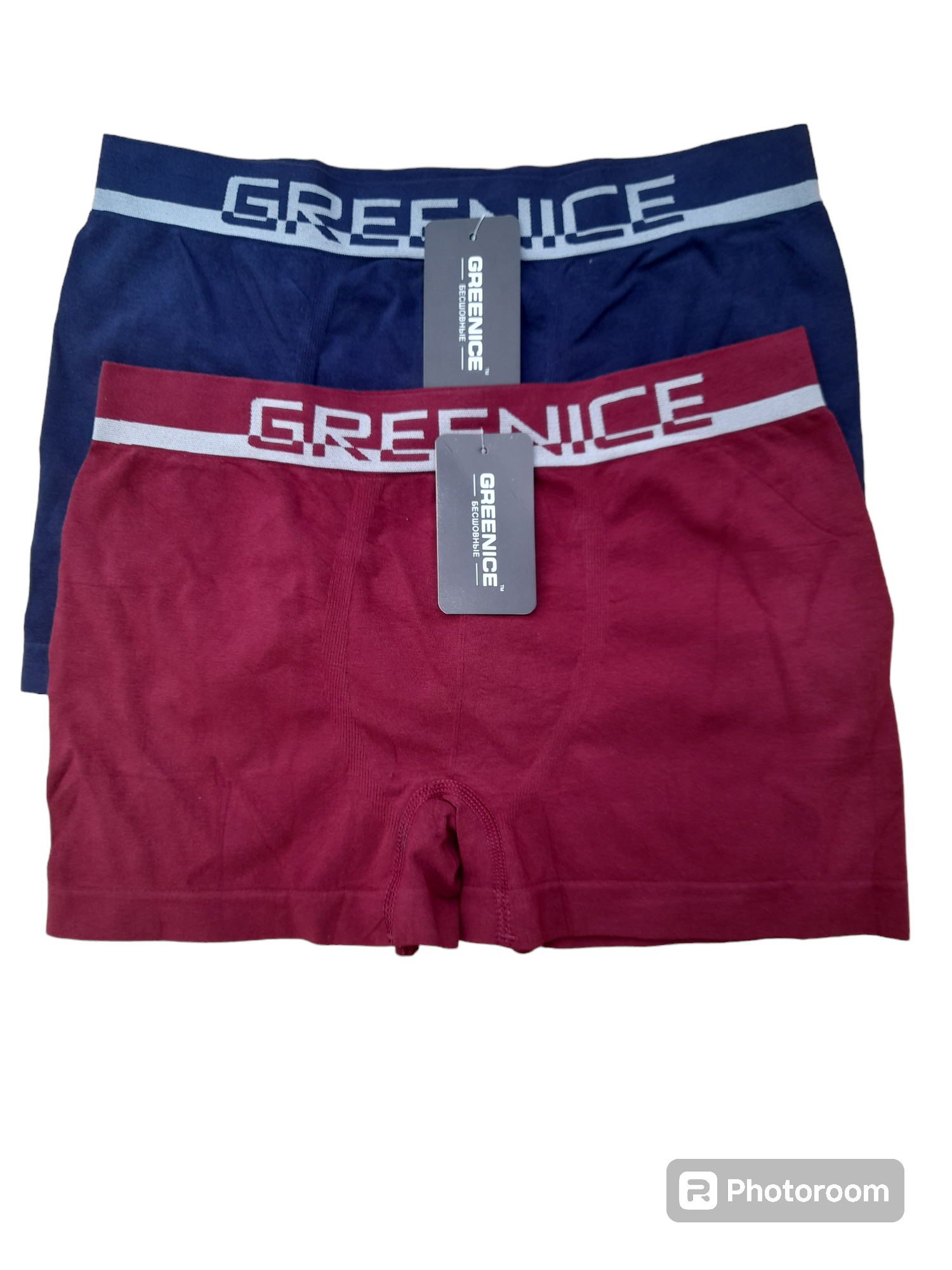 Трусы GREENICE, комплект из 2 шт., размер M/L, бордовый, синий