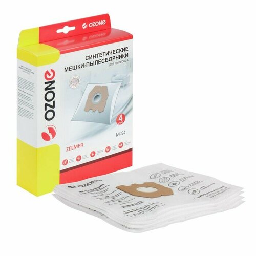 Мешки-пылесборники M-54 Ozone синтетические для пылесоса 4 шт комплект из 6 шт 2403₽