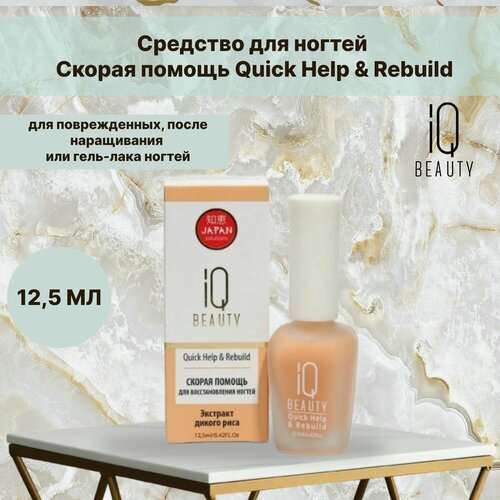 Средство для ногтей/ Скорая помощь Quick Help & Rebuild/ для поврежденных, после наращивания или гель-лака ногтей, 12.5 мл