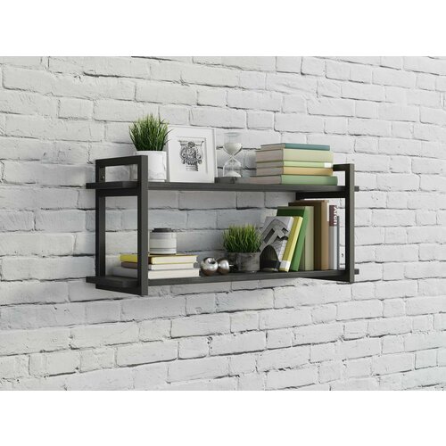 Полка Айсберг Лофт 802 черныйдуб крафт табак 2990₽