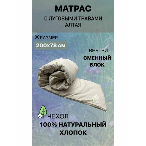 Матрас для бани и сауны лежак 200х78