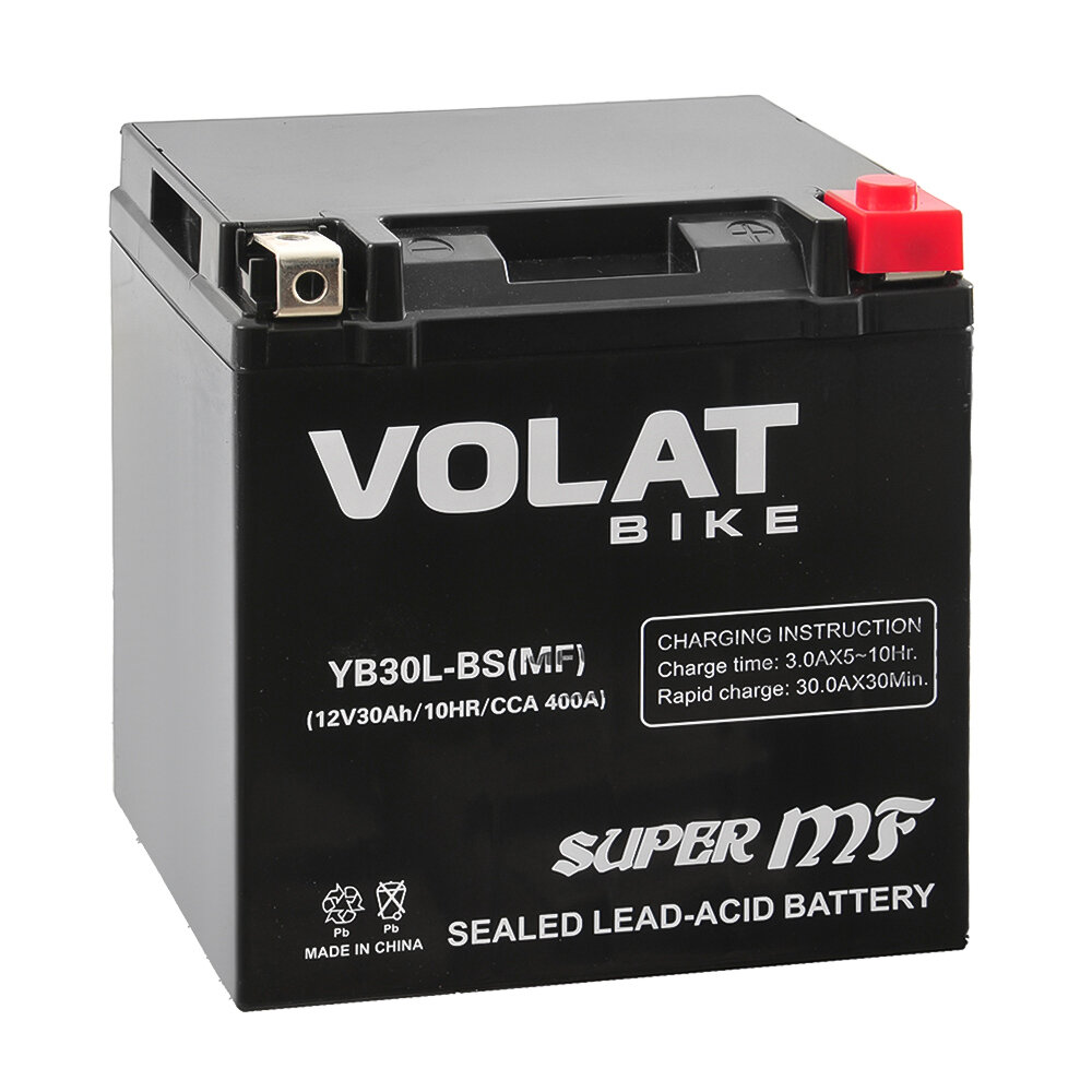 Аккумулятор VOLAT YB30L-BS 30 Ач 400А О/П YB30L-BS(MF)