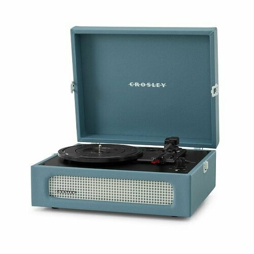 Виниловый проигрыватель CROSLEY VOYAGER PLUS Washed Blue c двухсторонним Bluetooth