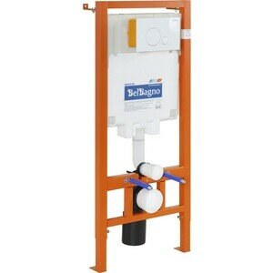 фото Инсталляция для унитаза BelBagno Sfera с кнопкой смыва, белая (BB002-80, BB014-SR-BIANCO)