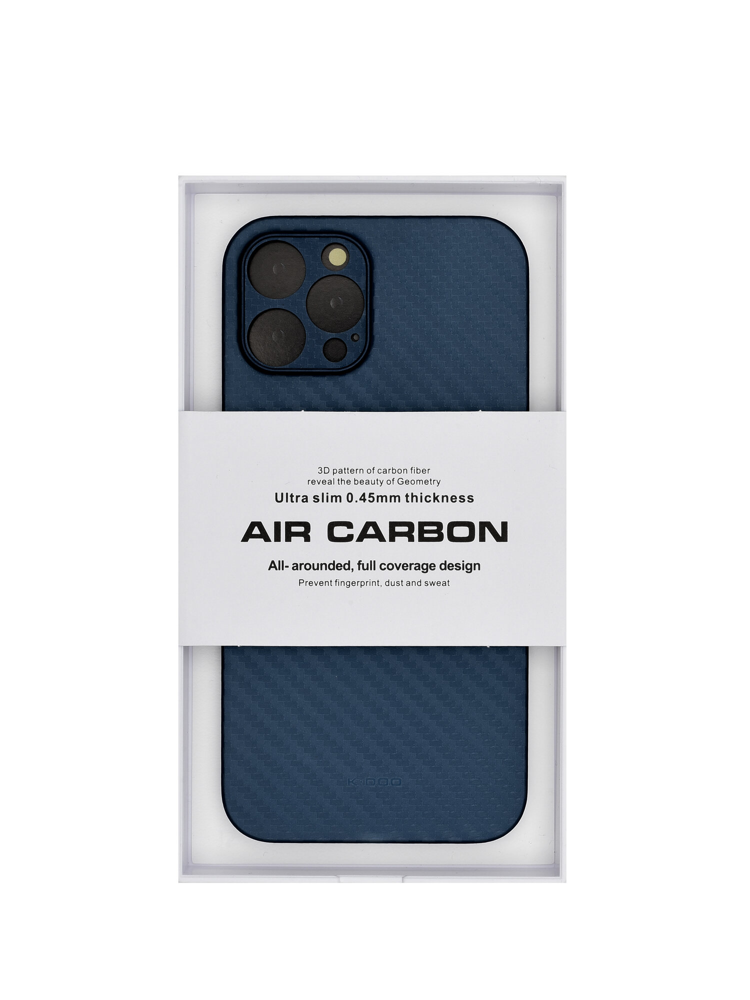 Чехол для iPhone 12 Pro Max AIR Carbon-Синий