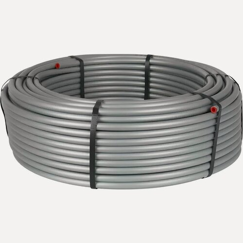 Изображение товара Труба из сшитого полиэтилена с алюминиевым слоем 20х2,9 мм PE-Xb/Al/PE-Xb Stabil, серая TIM TPAE 2029-100 Stabil, отрезок-50 м.