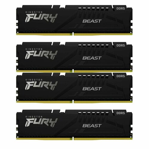 Оперативная память для компьютера Kingston Fury Beast DIMM 64Gb DDR5 5200 MHz KF552C40BBK4-64 8098500₽