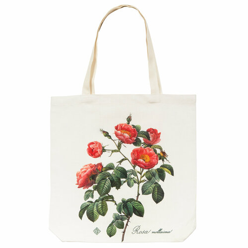 Сумка шоппер Павловопосадская платочная мануфактура, фактура зернистая, красный, белый