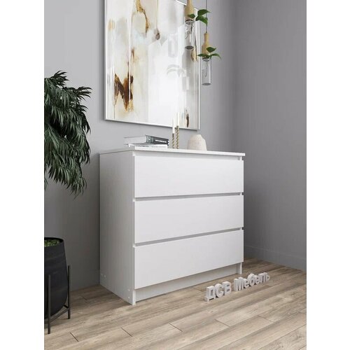 Комод белый матовый стить как Икеа 80x40x77 5190₽