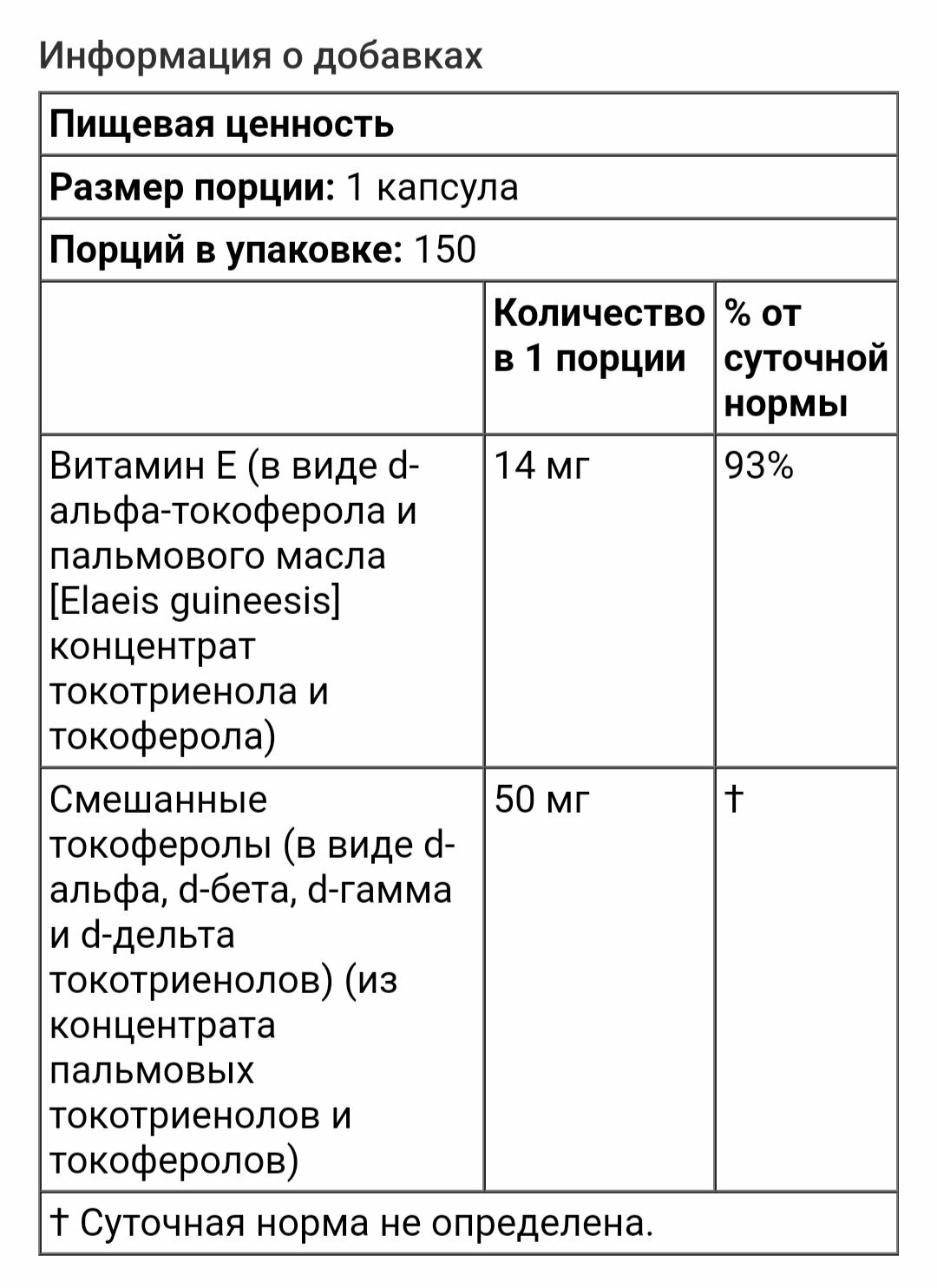Витамин E Комплекс токотриенолов витамин Е и смешанные токотриенолы Калифорния Голд Нутришн Tocotrienol Complex 150 капсул