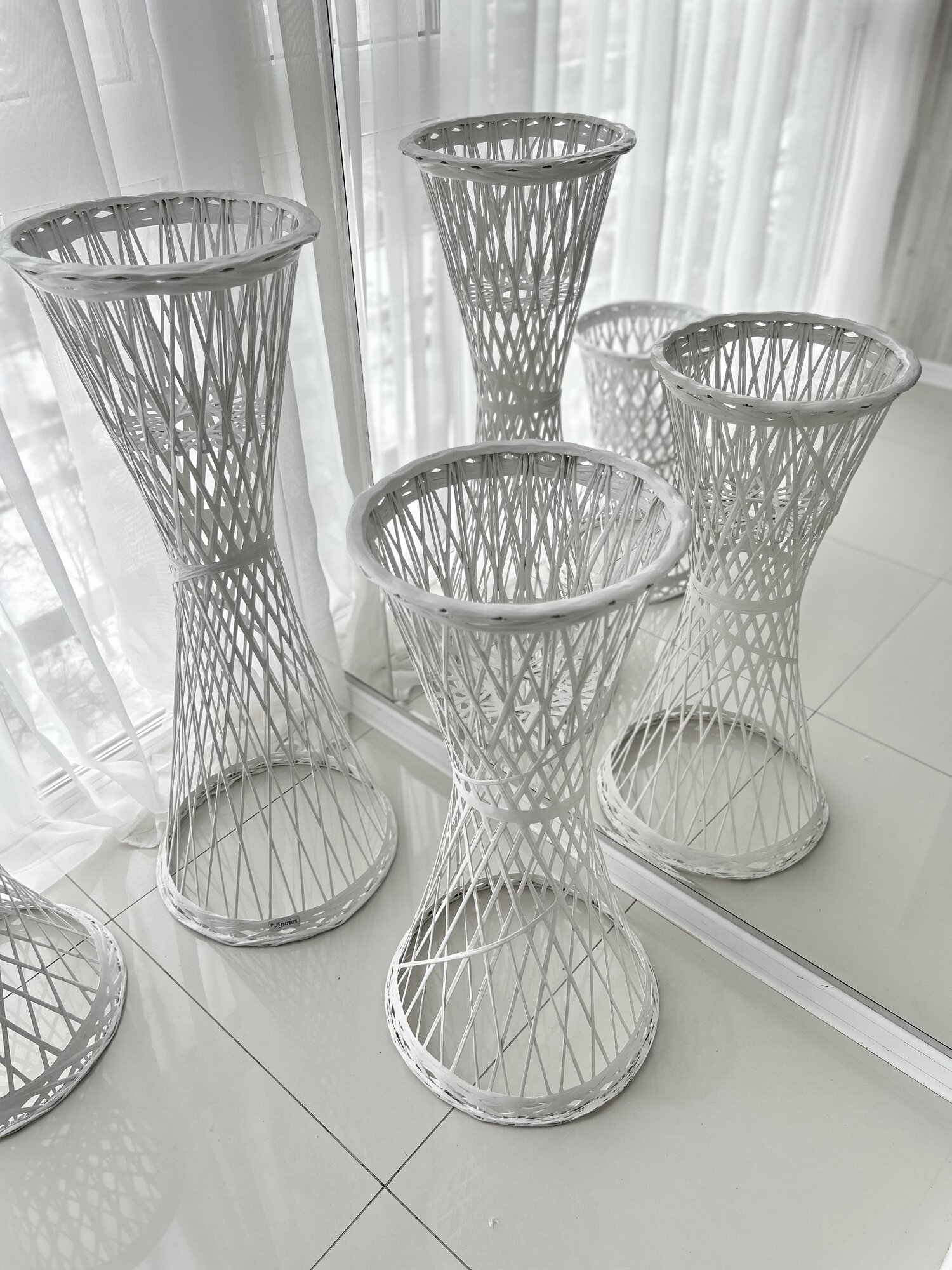 Подставка для цветов Ajurio "Прованс", напольная, композитный материал, белая