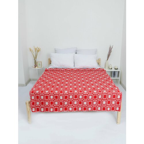 Одеяло байковое 1,5 спальное 140x200 с наполнителем ПАН, Всесезонное, Хлопок, комплект 1 шт