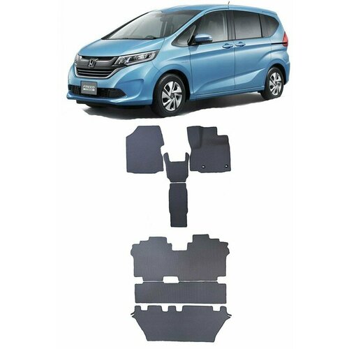 Honda Freed II правый руль 7мест 2016 - 2019 коврики EVA Smart Комплект в салон 4284₽