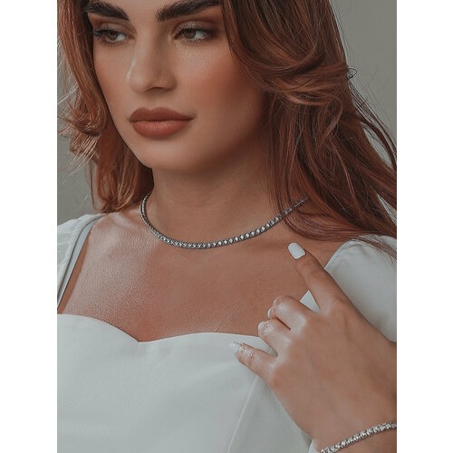 Колье DIALVI JEWELRY, серебро, 925 проба, фианит, длина 50 см.