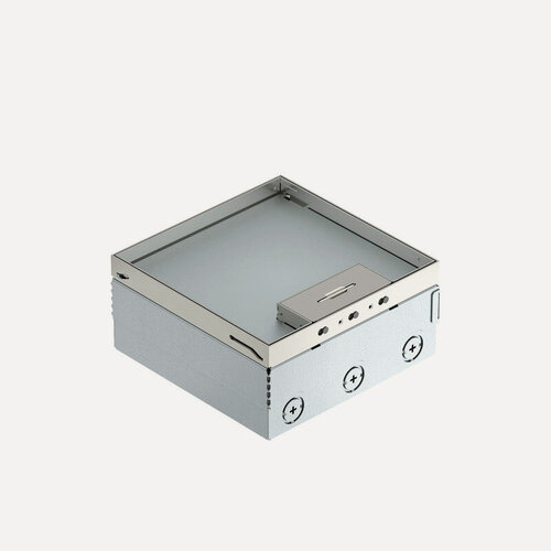 Изображение товара Лючок UDHOME4 2V пустой, для 6хModul45 (с выемкой 15 мм под напольное покрытие, нержавеющая сталь) OBO Bettermann