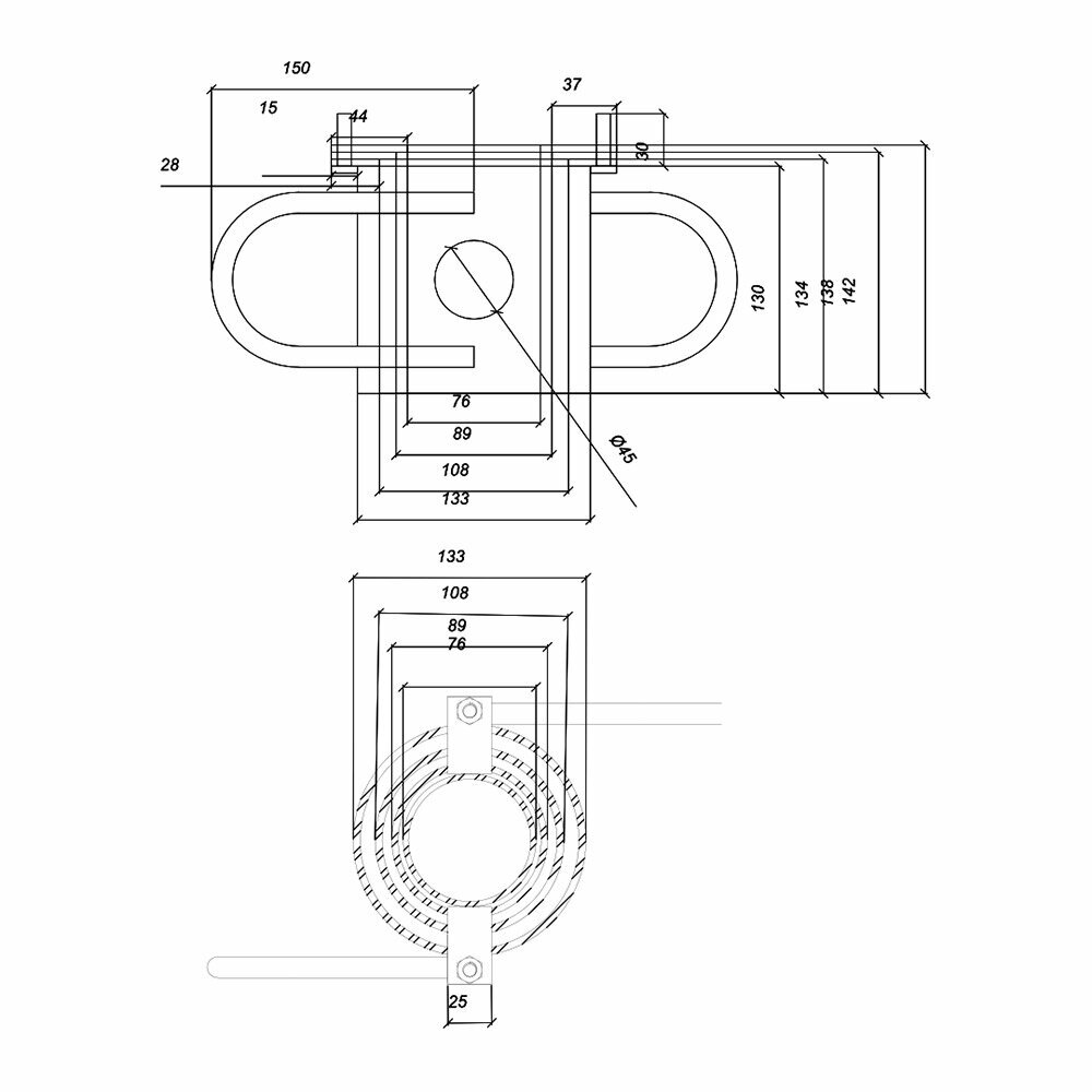 Вороток универсальный для винтовых свай d57-108 мм — фото 1