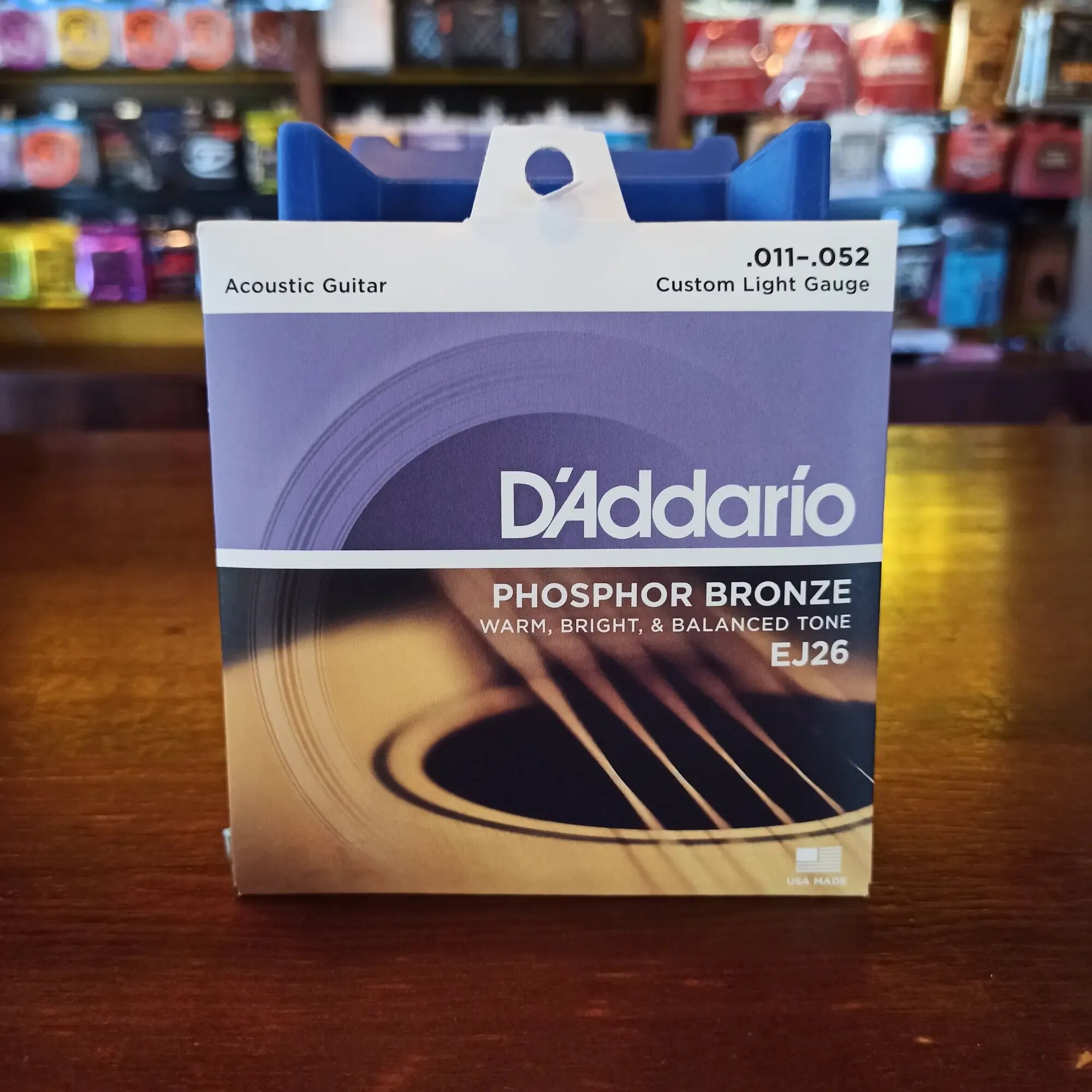 EJ26 PHOSPHOR BRONZE Струны для акустической гитары фосфорная бронза Custom Light 11-52 D`Addario