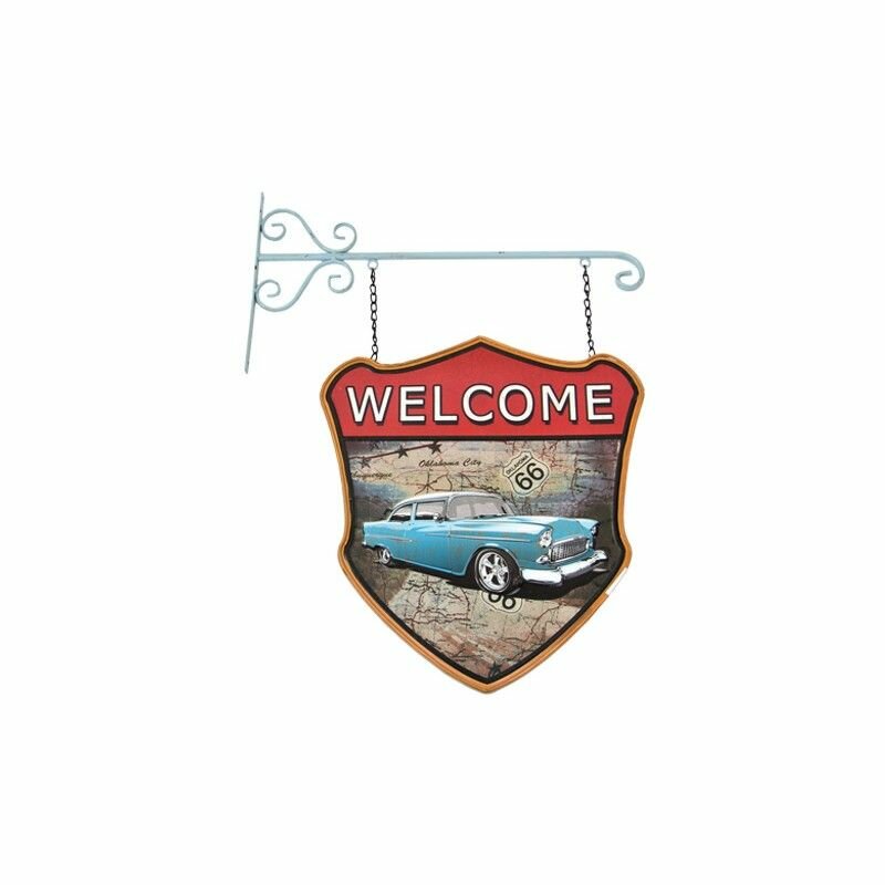 Подвесная вывеска с надписью «Welcome» добро пожаловать с Chevrolet или мотоциклом