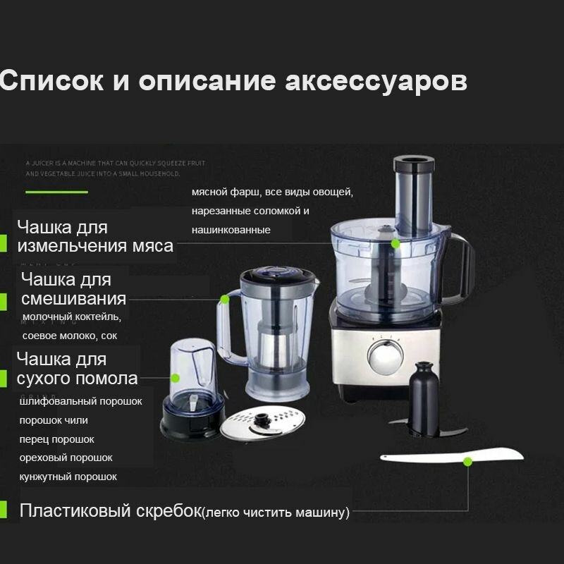 Картинки Кухонный комбайн, блендер, овощерезка, мясорубка, Измельчитель льда, миксер для взбивания теста, соковыжималка, машина для сухого измельчения