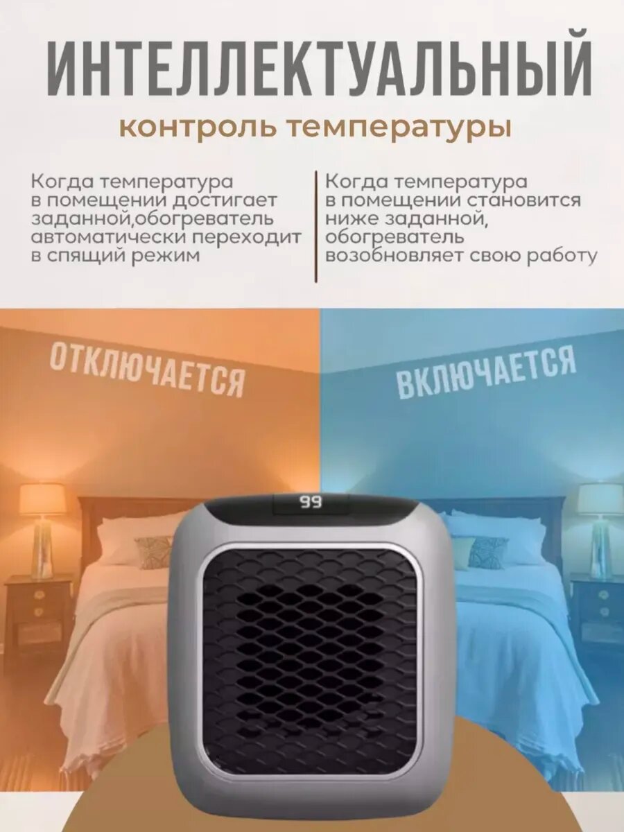 Тепловентилятор электрический портативный — фото 1