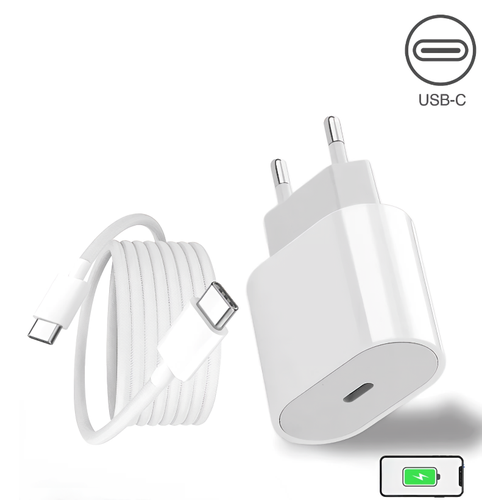 Зарядка для Айфона / iPhone 15, iPhone 16, iPhone 17, iPad, AirPods / быстрая зарядка для устройств iOS / 25W