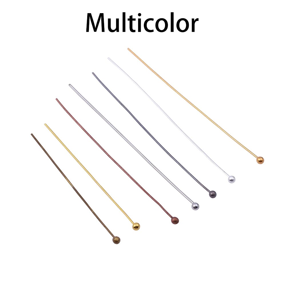 Металлические булавки для бижутерии AGCFABS золотистые набор из 200 шт диаметр 05 мм длина 16-50 мм Multicolor 200pcs x 25mm