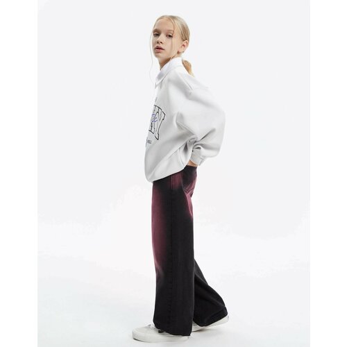 фото Джинсы gloria jeans gj cool, размер 11-12л/152 (36), черный/розовый